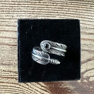 Stainless steel Feather Wrap Ring
